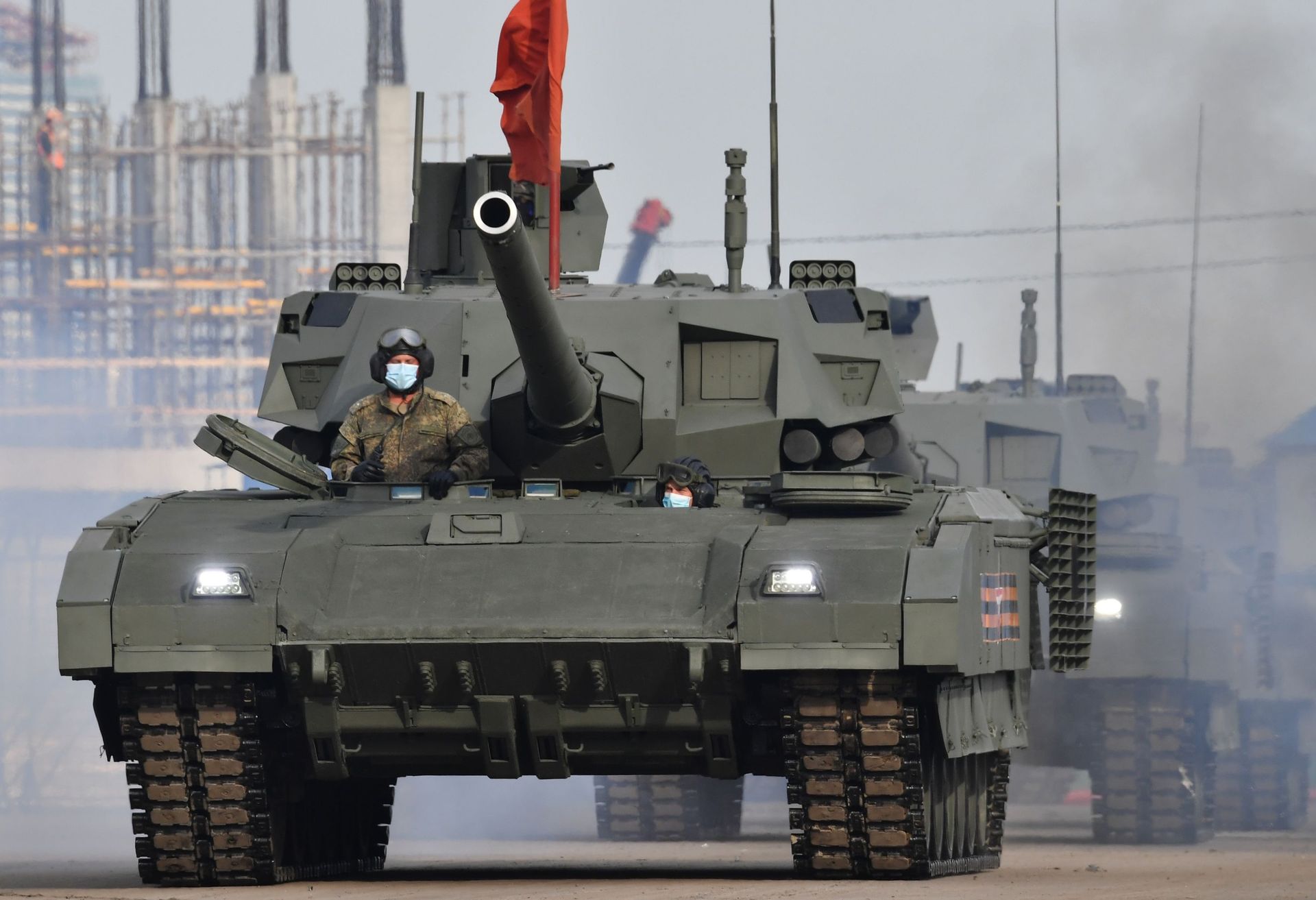 T-14 Armata tanks are seen heading to the center of Moscow during the preparations for rehearsal of the Victory Parade in Moscow - Sputnik International, 1920, 04.10.2023