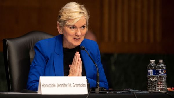 Former Michigan Governor Jennifer Granholm thanks to the committee after testifying before the Senate Energy and Natural Resources Committee during a hearing to examine her nomination to be Secretary of Energy, on Capitol Hill in Washington, D.C., U.S., January 27, 2021.  - Sputnik International