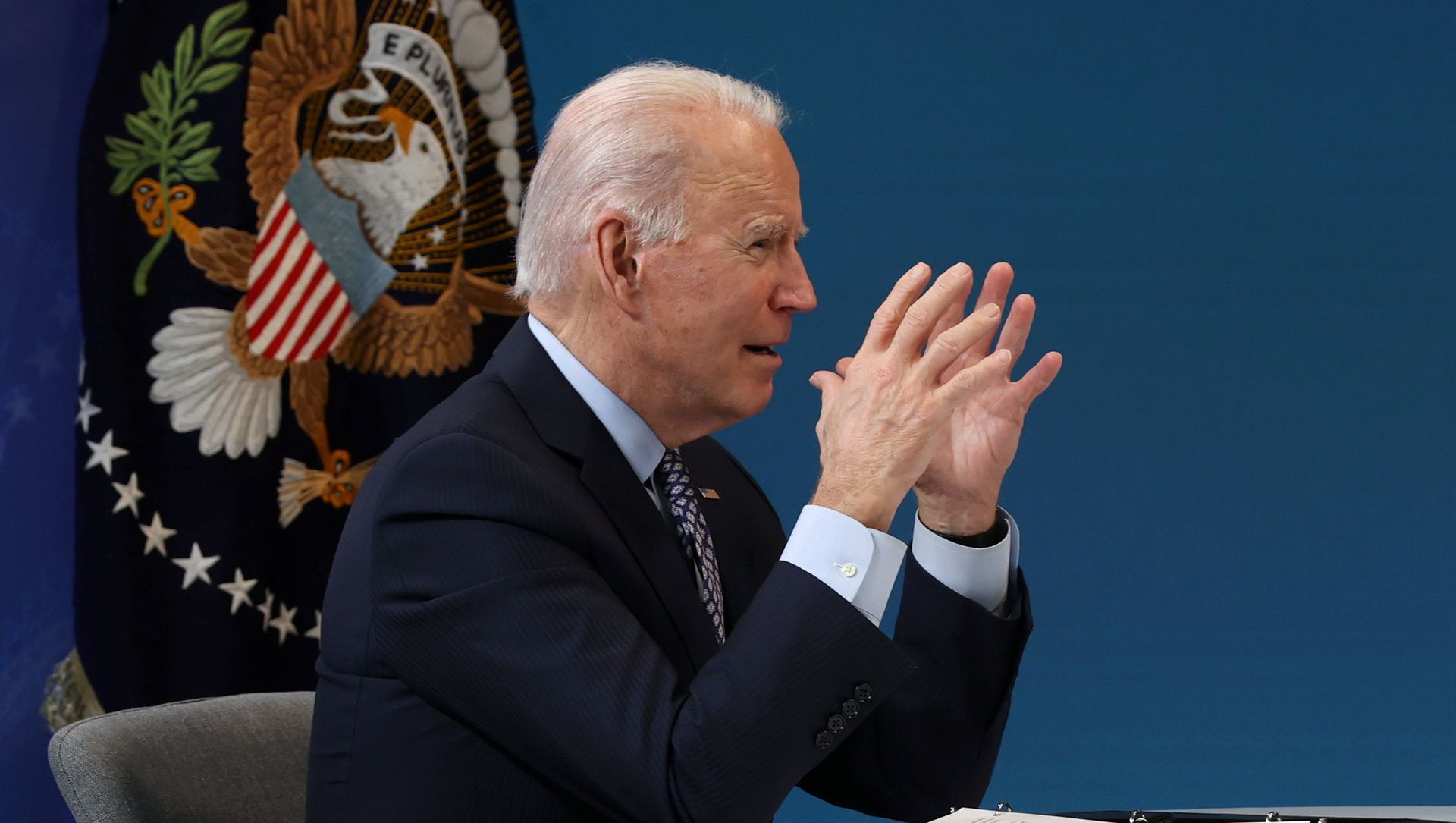 U.S. President Joe Biden delivers remarks virtually to the National Governors Association Winter Meeting from the South Court Auditorium at the White House in Washington, U.S., February 25, 2021 U.S. President Joe Biden delivers remarks virtually to the National Governors Association Winter Meeting from the South Court Auditorium at the White House in Washington, U.S., February 25, 2021 - Sputnik International, 1920, 26.02.2021