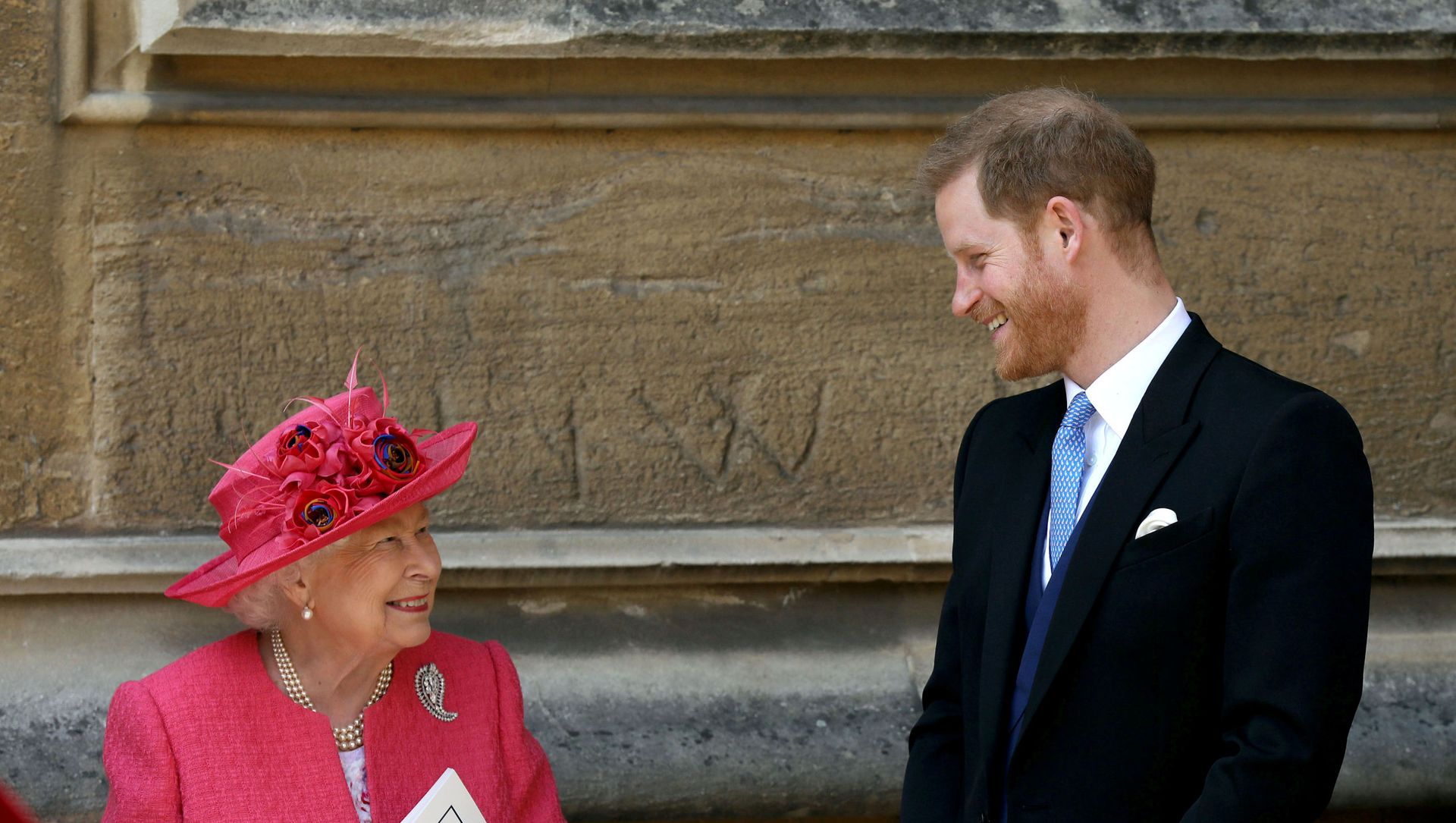 Queen Elizabeth II talks to Prince Harry as they leave after the wedding of Lady Gabriella Windsor and Thomas Kingston at St George's Chapel in Windsor Castle, near London, Britain, 18 May 2019 Queen Elizabeth II talks to Prince Harry as they leave after the wedding of Lady Gabriella Windsor and Thomas Kingston at St George's Chapel in Windsor Castle, near London, Britain, 18 May 2019 - Sputnik International, 1920, 19.03.2021