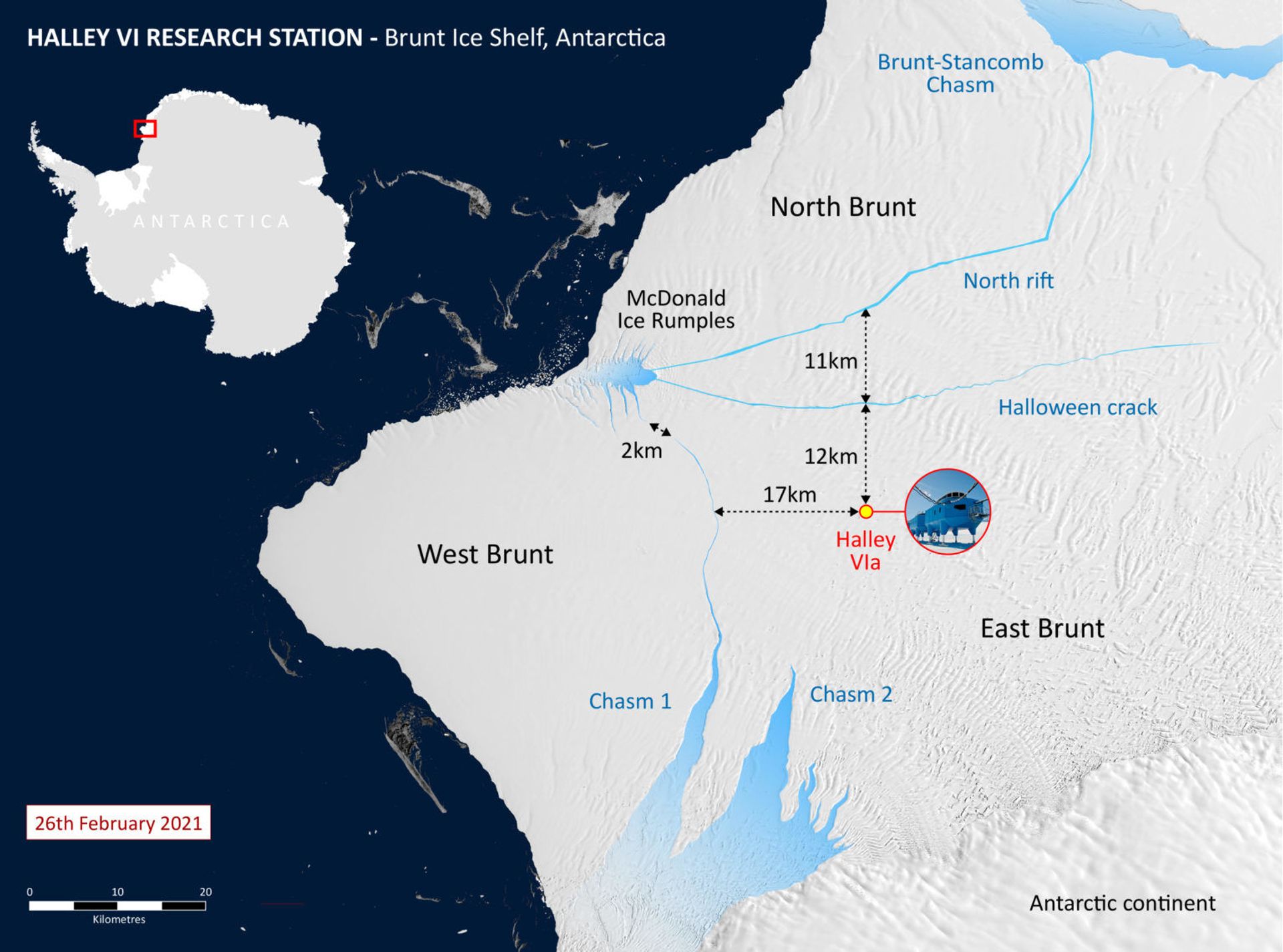 Video: Province-Sized Iceberg Snaps Off Antarctica’s Brunt Ice Shelf Video: Province-Sized Iceberg Snaps Off Antarctica’s Brunt Ice Shelf - Sputnik International, 1920, 27.02.2021