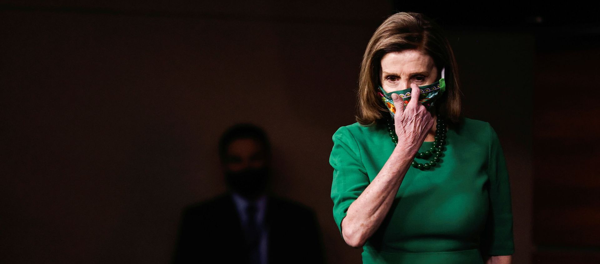 U.S. Speaker of the House Nancy Pelosi arrives for a news conference on the day the House of Representatives is expected to vote on legislation to provide $1.9 trillion in new coronavirus relief at the U.S. Capitol in Washington, U.S., February 26, 2021 - Sputnik International, 1920, 27.02.2021