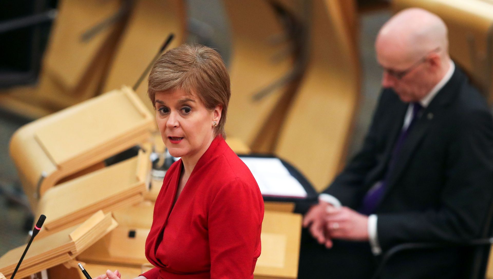 Scottish First Minister Nicola Sturgeon makes a statement on the COVID-19 restrictions, in Edinburgh Scottish First Minister Nicola Sturgeon makes a statement on the COVID-19 restrictions, in Edinburgh - Sputnik International, 1920, 28.02.2021