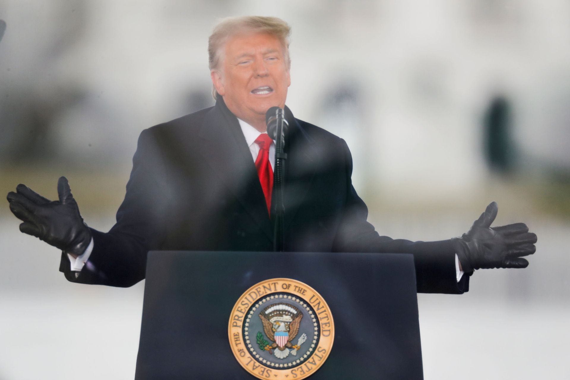 U.S. President Donald Trump speaks during a rally to contest the certification of the 2020 U.S. presidential election results by the U.S. Congress, in Washington, U.S, January 6, 2021. REUTERS/Jim Bourg/File Photo - Sputnik International, 1920, 07.09.2021