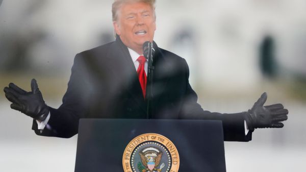 U.S. President Donald Trump speaks during a rally to contest the certification of the 2020 U.S. presidential election results by the U.S. Congress, in Washington, U.S, January 6, 2021. REUTERS/Jim Bourg/File Photo - Sputnik International