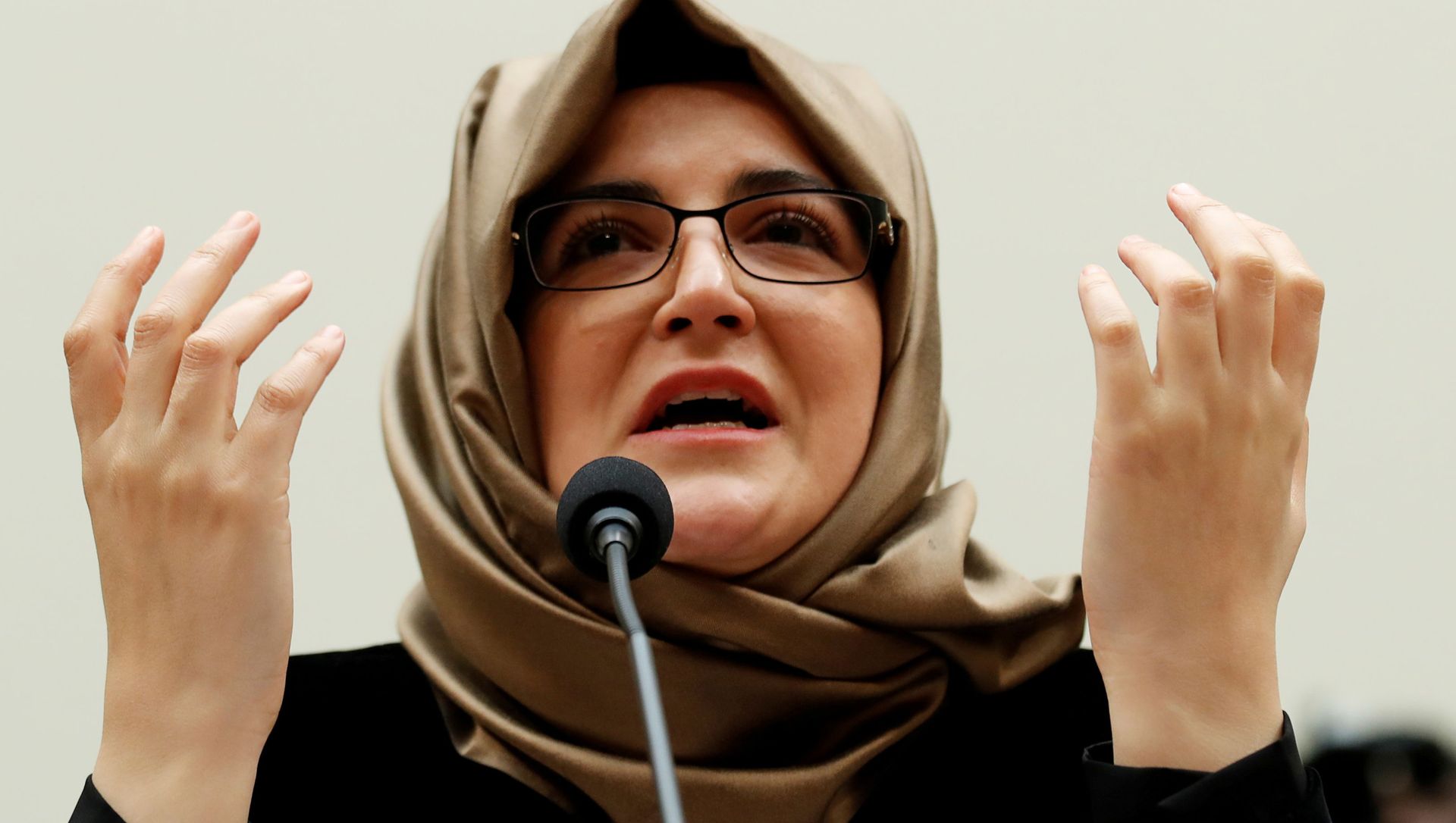 Hatice Cengiz, fiancee of murdered journalist Jamal Khashoggi, testifies before a House Foreign Affairs Subcommittee hearing on The Dangers of Reporting on Human Rights on Capitol Hill in Washington U.S., May 16, 2019 Hatice Cengiz, fiancee of murdered journalist Jamal Khashoggi, testifies before a House Foreign Affairs Subcommittee hearing on The Dangers of Reporting on Human Rights on Capitol Hill in Washington U.S., May 16, 2019 - Sputnik International, 1920, 01.03.2021