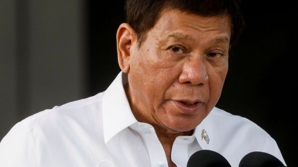 Philippine President Rodrigo Duterte speaks during the arrival ceremony for the first COVID-19 vaccines to arrive in the country, at Villamor Air Base in Pasay, Metro Manila, Philippines, February 28, 2021 - Sputnik International