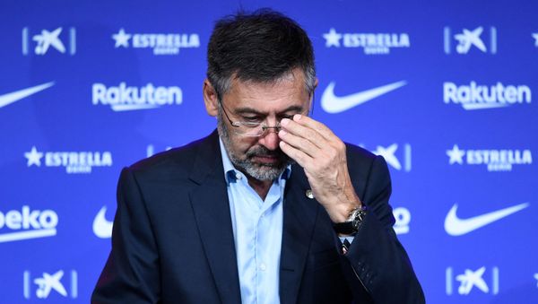 In this file photo taken on August 19, 2020 Barcelona's president Josep Maria Bartomeu attends the official presentation of new Dutch coach Ronald Koeman at the Camp Nou stadium in Barcelona on August 19, 2020. - Sputnik International
