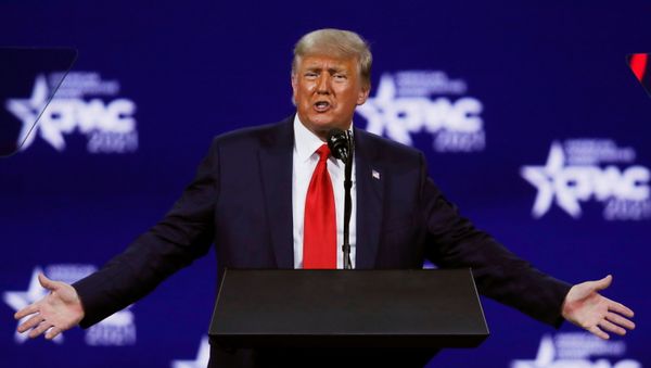 Former U.S. President Donald Trump speaks at the Conservative Political Action Conference (CPAC) in Orlando, Florida, U.S. February 28, 2021. REUTERS - Sputnik International