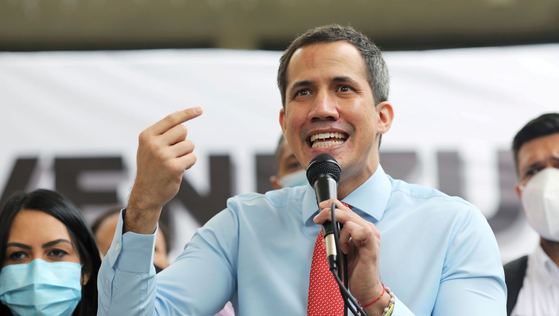 Opposition leader Juan Guaido speaks to the media during a news conference the day after the parliamentary election in Caracas, Venezuela, December 7, 2020. - Sputnik International, 1920, 03.03.2021