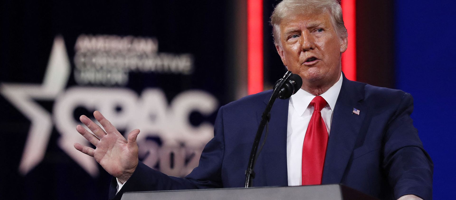 Former U.S. President Donald Trump addresses the Conservative Political Action Conference (CPAC) held in the Hyatt Regency on February 28, 2021 in Orlando, Florida.  - Sputnik International, 1920, 23.03.2021