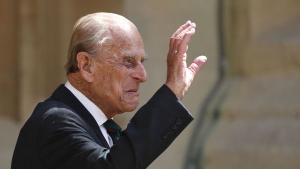 In this Wednesday July 22, 2020 file photo, Britain's Prince Philip arrives for a ceremony for the transfer of the Colonel-in-Chief of the Rifles from himself to Camilla, Duchess of Cornwall, at Windsor Castle, England In this Wednesday July 22, 2020 file photo, Britain's Prince Philip arrives for a ceremony for the transfer of the Colonel-in-Chief of the Rifles from himself to Camilla, Duchess of Cornwall, at Windsor Castle, England - Sputnik International