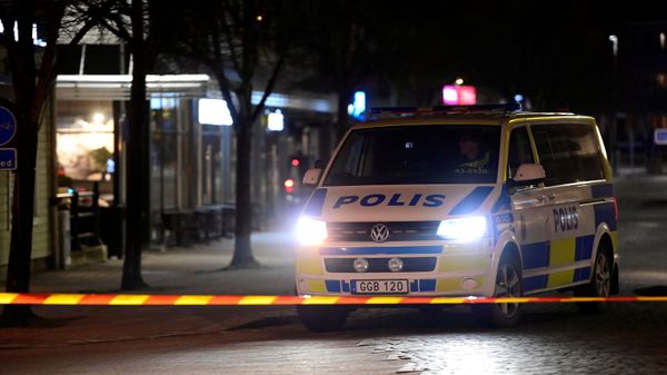 Police work at a knife attack site in Vetlanda, Sweden March 3, 2021. - Sputnik International
