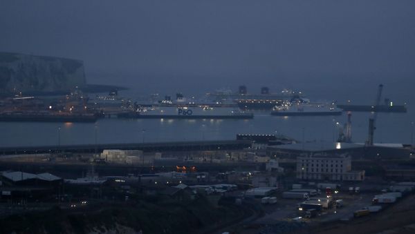 The first ferry leaves after the end of the transition period with the EU at the port in Dover, Friday, Jan. 1, 2021 - Sputnik International