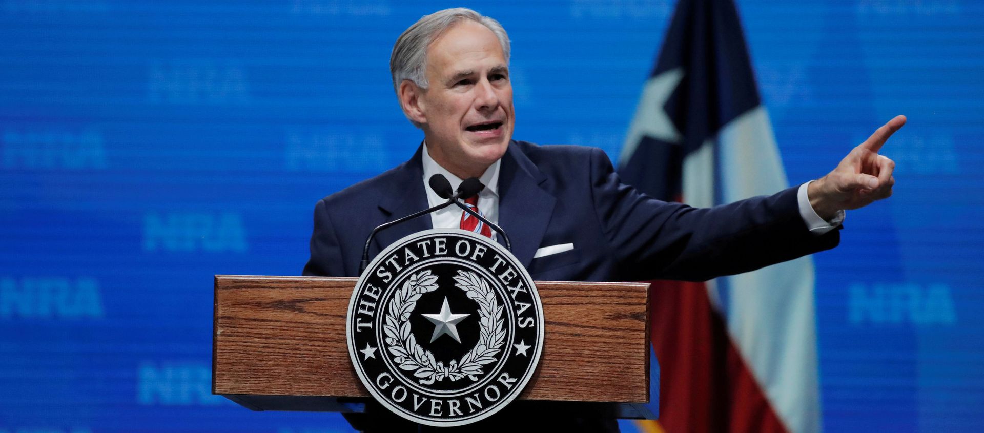 Texas Governor Greg Abbott speaks at the annual National Rifle Association (NRA) convention in Dallas, Texas, U.S., May 4, 2018 - Sputnik International, 1920, 15.06.2021