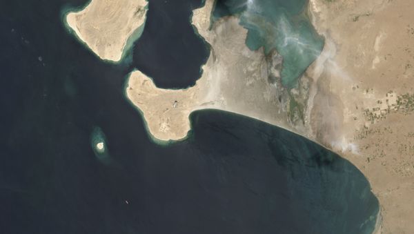 This handout satellite image obtained courtesy of  Maxar Technologies on July 19, 2020 shows an overview of the FSO Safer oil tanker on June 19, 2020 off the port of Ras Isa. - Sputnik International