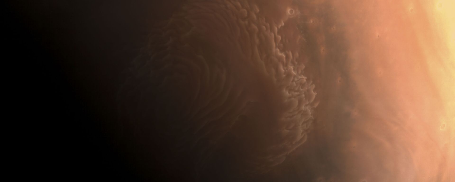 A color photo of Mars' north pole taken by Tianwen-1, China's first Mars probe - Sputnik International, 1920, 27.06.2021