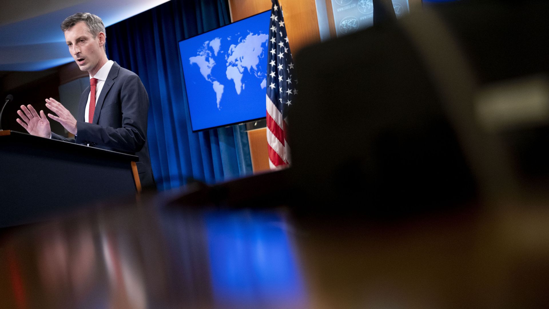 State Department spokesman Ned Price speaks during a news conference at the State Department in Washington, Tuesday, Feb. 16, 2021. State Department spokesman Ned Price speaks during a news conference at the State Department in Washington, Tuesday, Feb. 16, 2021. - Sputnik International, 1920, 05.03.2021