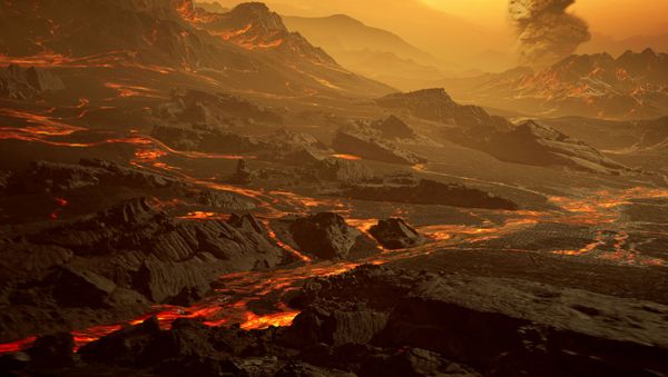 The surface of the newly-discovered exoplanet, called Gliese 486 b, a type of planet known as a hot super-Earth is seen in an undated artist's impression - Sputnik International