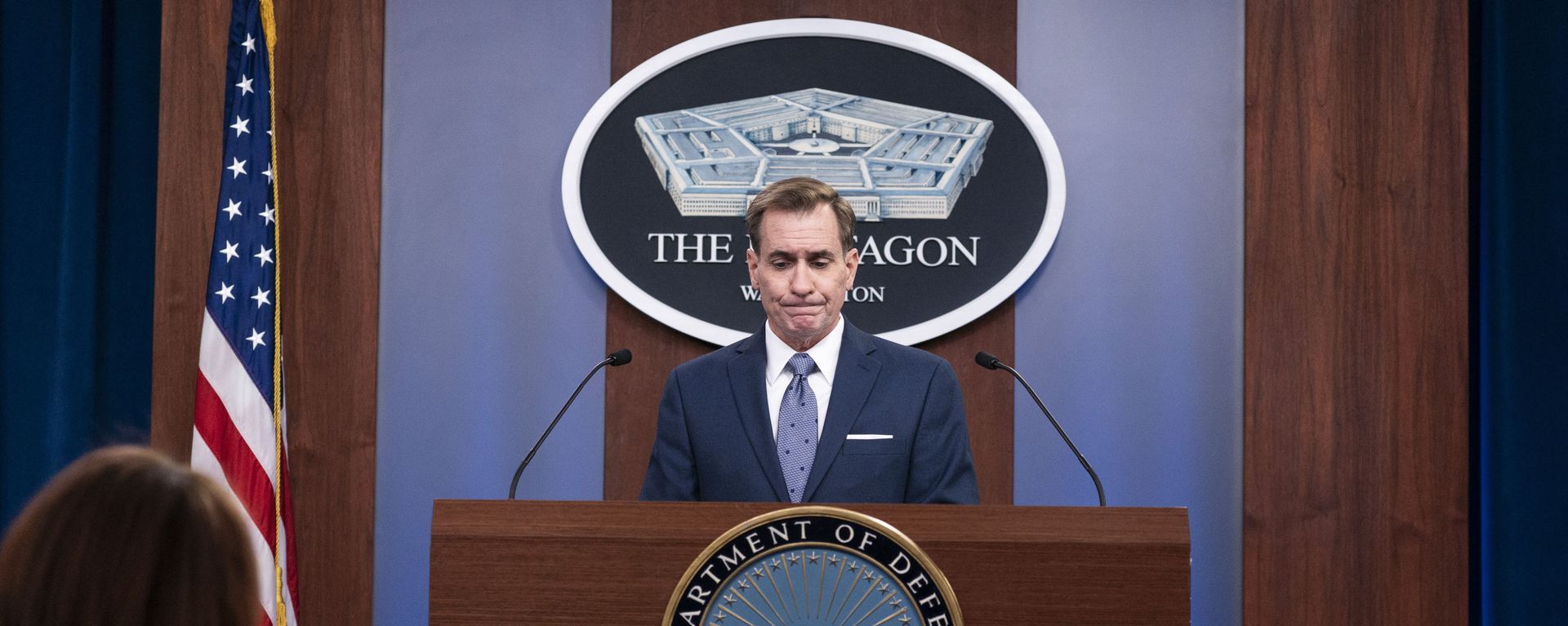 Pentagon spokesman John Kirby speaks during a media briefing at the Pentagon, Wednesday, Feb. 17, 2021, in Washington. - Sputnik International, 1920, 05.02.2024