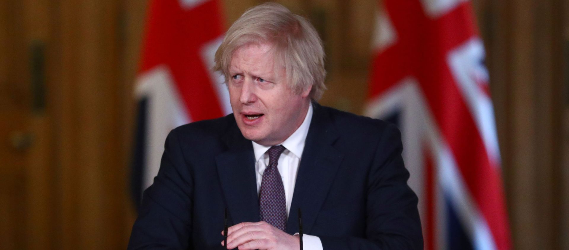 Britain's PM Johnson holds a virtual news conference in London Britain's PM Johnson holds a virtual news conference in London - Sputnik International, 1920, 08.03.2021