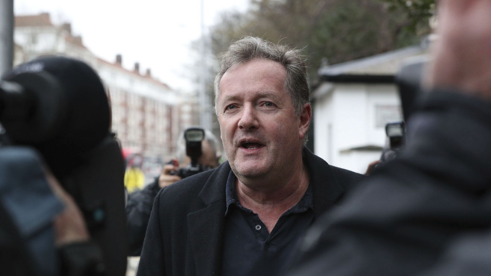 British television host Piers Morgan speaks to reporters outside his home in Kensington, central London, Wednesday 10 March 2021. British television host Piers Morgan speaks to reporters outside his home in Kensington, central London, Wednesday 10 March 2021. - Sputnik International, 1920, 08.04.2021