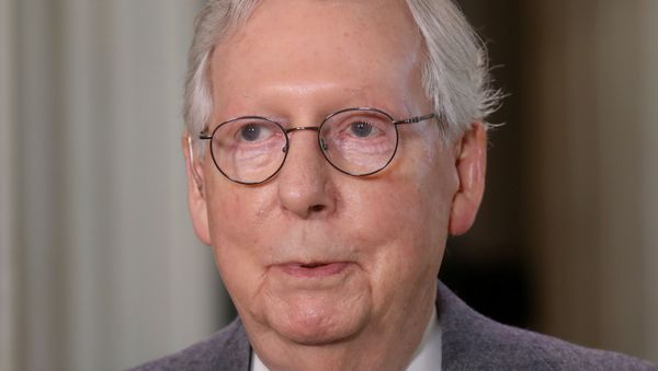 FILE PHOTO: Senate Minority Leader Mitch McConnell is interviewed on Capitol Hill in Washington - Sputnik International