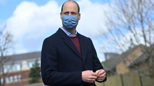 Britain's Prince William reacts to a question from the media as he leaves from a visit to the School 21 following its re-opening after the easing of coronavirus disease (COVID-19) lockdown restrictions in east London, Britain March 11, 2021 - Sputnik International