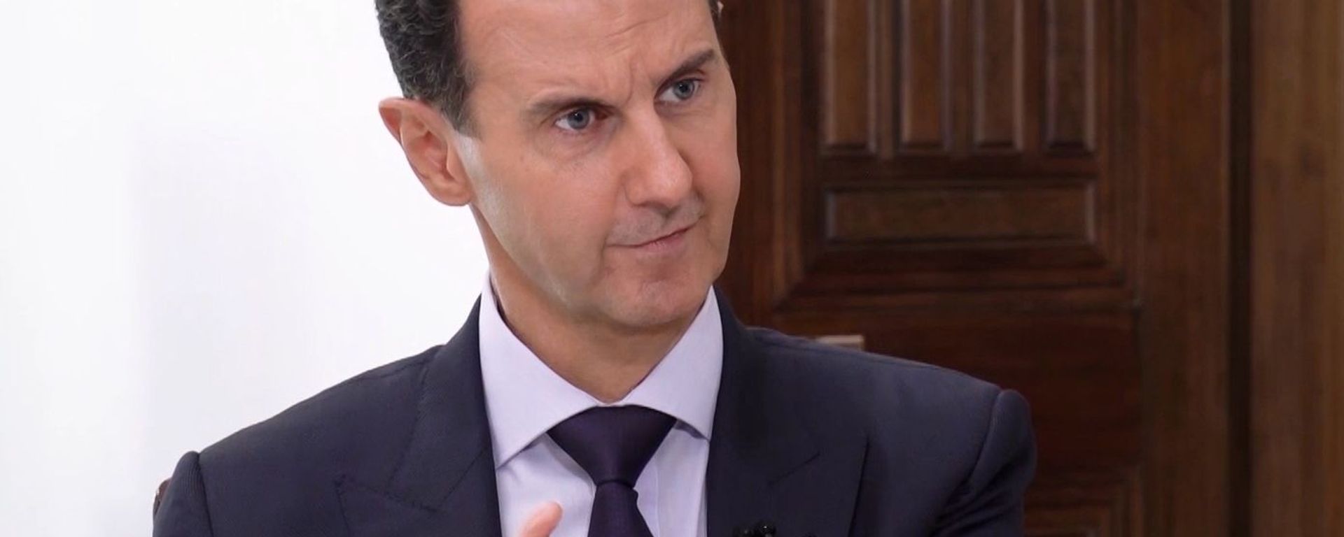 Syrian President Bashar Assad speaks to RIA Novosti, Sputnik's sister agency. October 2020. Syrian President Bashar Assad speaks to RIA Novosti, Sputnik's sister agency. October 2020. - Sputnik International, 1920, 16.02.2023