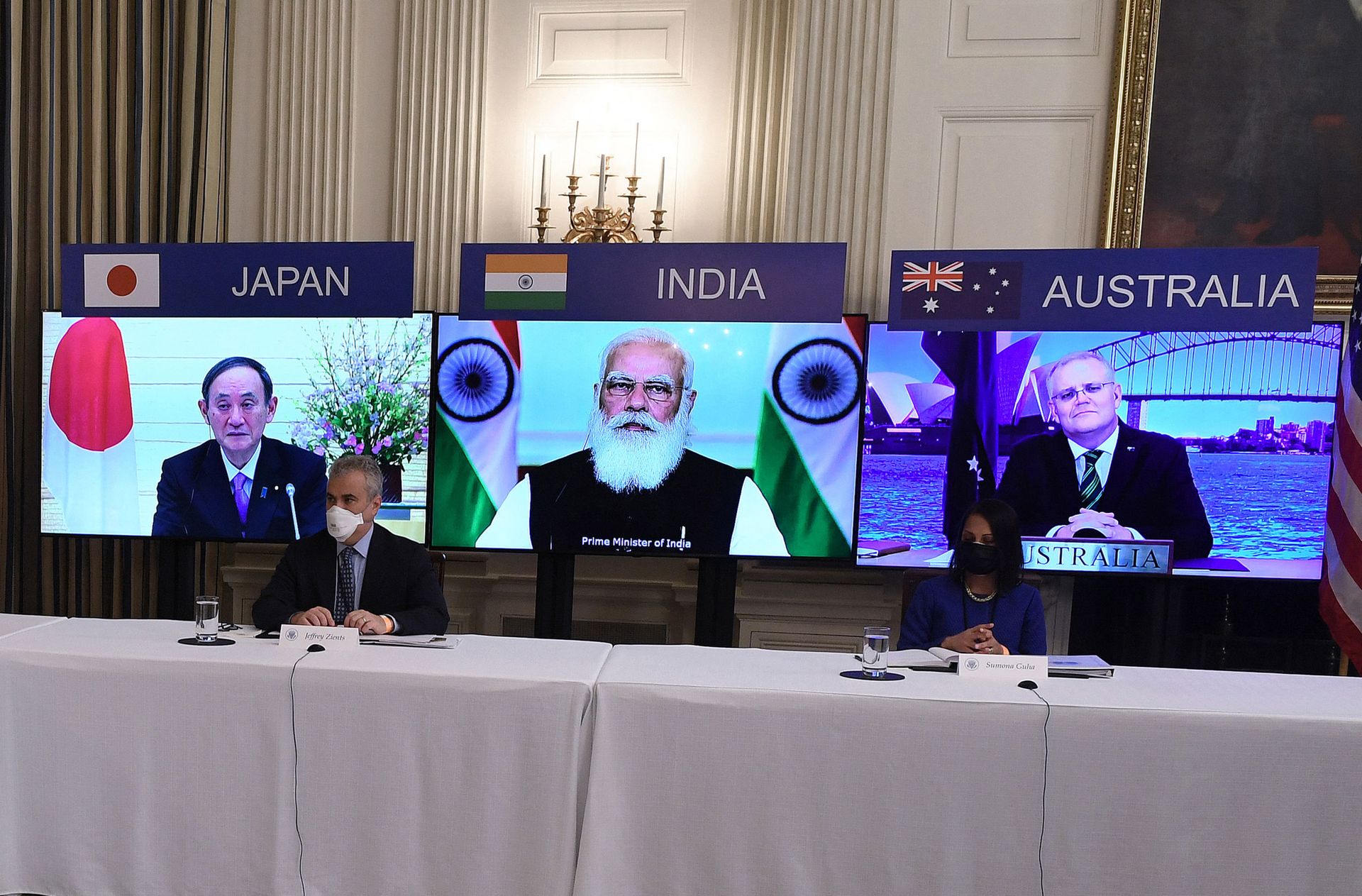 Biden Hails Anti-China Quad Bloc as ‘Vital’ to Guaranteeing ‘Free and Open Pacific’ at First Meeting Biden Hails Anti-China Quad Bloc as ‘Vital’ to Guaranteeing ‘Free and Open Pacific’ at First Meeting - Sputnik International, 1920, 12.03.2021