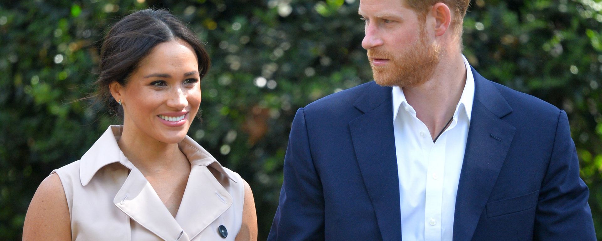 In this Oct. 2, 2019, file photo, Britain's Harry and Meghan, Duchess of Sussex arrive at the Creative Industries and Business Reception at the British High Commissioner's residence in Johannesburg, where they will meet with representatives of the British and South African business communities, including local youth entrepreneurs - Sputnik International, 1920, 19.06.2022