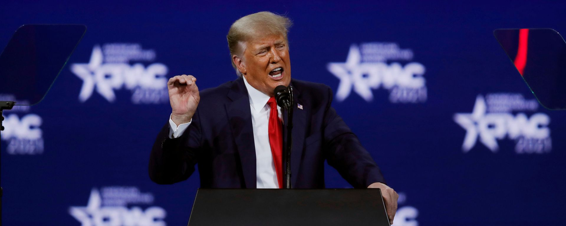 Former U.S. President Donald Trump speaks at the Conservative Political Action Conference (CPAC) in Orlando, Florida, U.S. February 28, 2021. - Sputnik International, 1920, 04.06.2021