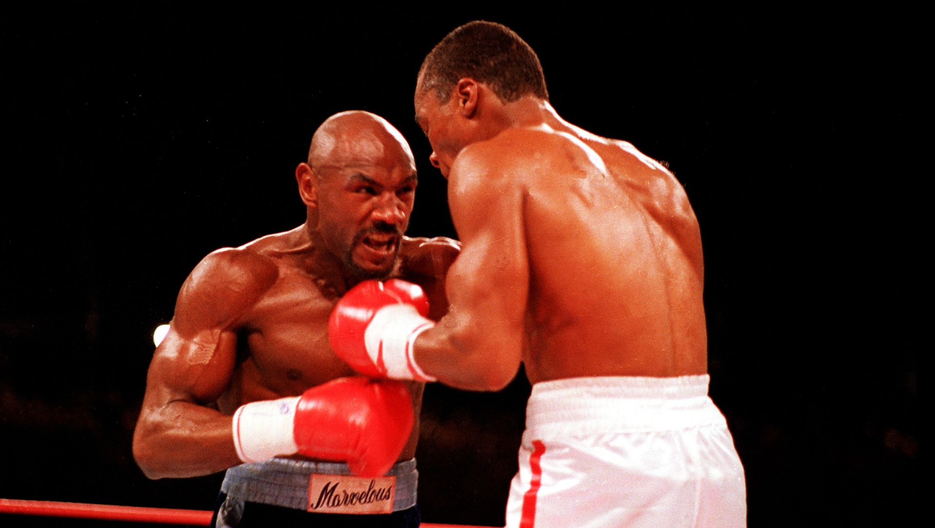 Marvin Hagler fighting Sugar Ray Leonard in 1987 Marvin Hagler fighting Sugar Ray Leonard in 1987 - Sputnik International, 1920, 15.03.2021