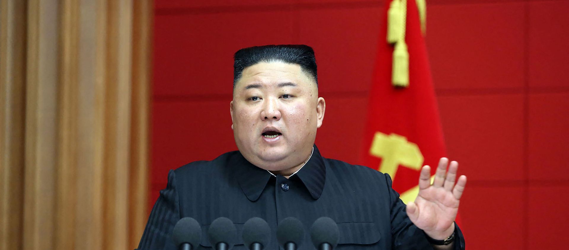 This picture taken on March 6, 2021 and released from North Korea's official Korean Central News Agency (KCNA) on March 7, 2021 shows North Korean leader Kim Jong Un speaking during the First Short Course for Chief Secretaries of City and County Party Committees in Pyongyang. This picture taken on March 6, 2021 and released from North Korea's official Korean Central News Agency (KCNA) on March 7, 2021 shows North Korean leader Kim Jong Un speaking during the First Short Course for Chief Secretaries of City and County Party Committees in Pyongyang. - Sputnik International, 1920, 15.03.2021