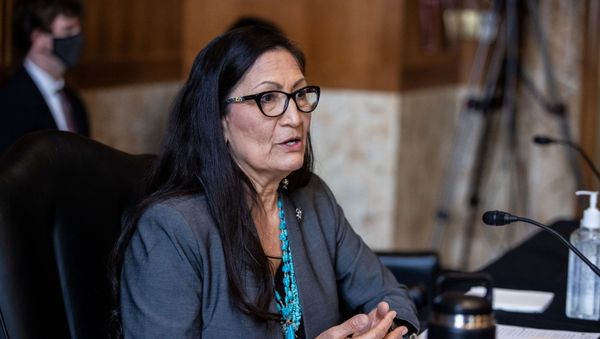 Rep. Deb Haaland, D-NM, speaks during a Senate Committee on Energy and Natural Resources hearing on her nomination to be Interior Secretary on Capitol Hill in Washington, DC, U.S. February 23, 2021 - Sputnik International