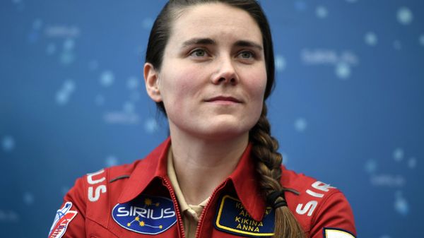 Experiment participant Anna Kikina at a news conference on the ground simulation of the SIRIUS-17 lunar expedition, Moscow - Sputnik International