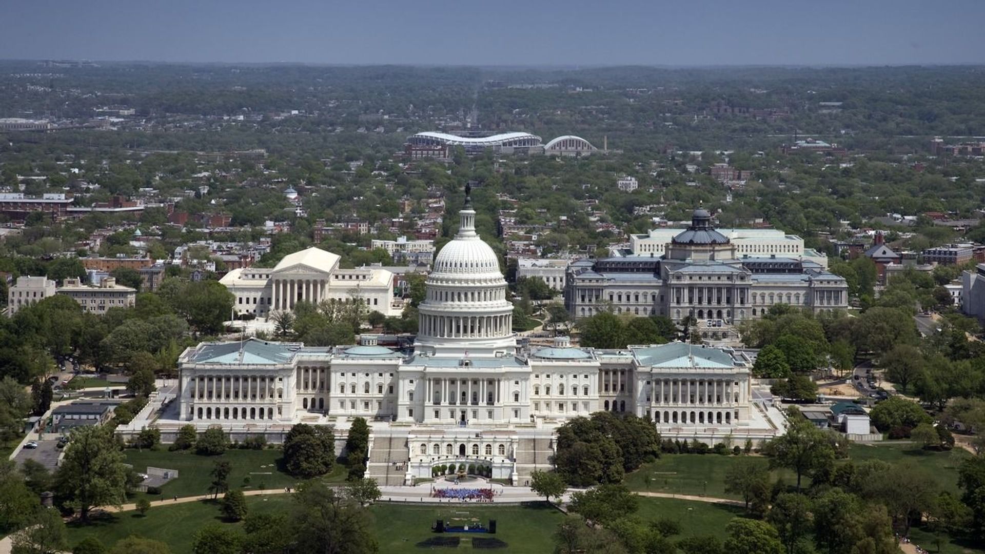 Aerial view, United States Capitol building, Washington, D.C Aerial view, United States Capitol building, Washington, D.C - Sputnik International, 1920, 10.02.2022
