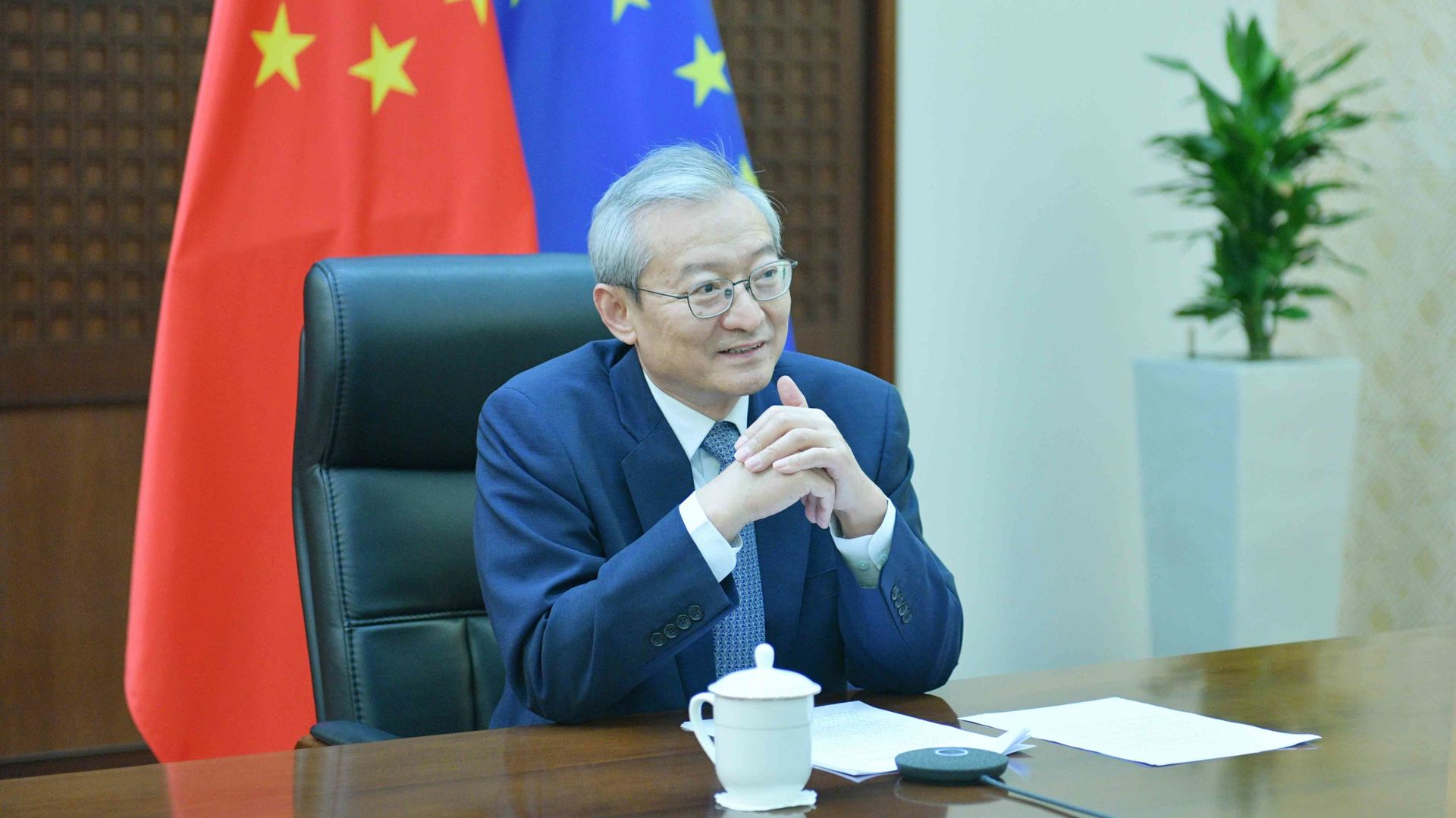 Ambassador Zhang Ming, Head of the Chinese Mission to the EU, gives an interview to CGTN Europe correspondent Nawied Jabarkhyl in June 2020 Ambassador Zhang Ming, Head of the Chinese Mission to the EU, gives an interview to CGTN Europe correspondent Nawied Jabarkhyl in June 2020 - Sputnik International, 1920, 17.03.2021