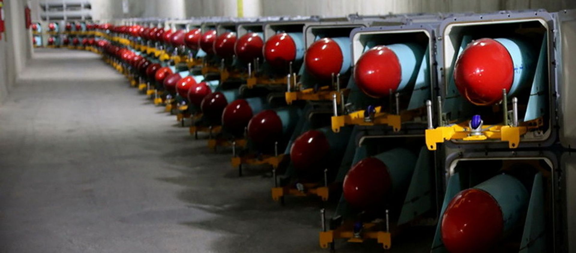 Iranian missiles are seen at an underground of the new missile cite of Iran's Revolutionary Guards naval unit at an undisclosed location in Iran, in this picture obtained on March 15, 2021 Iranian missiles are seen at an underground of the new missile cite of Iran's Revolutionary Guards naval unit at an undisclosed location in Iran, in this picture obtained on March 15, 2021 - Sputnik International, 1920, 18.03.2021