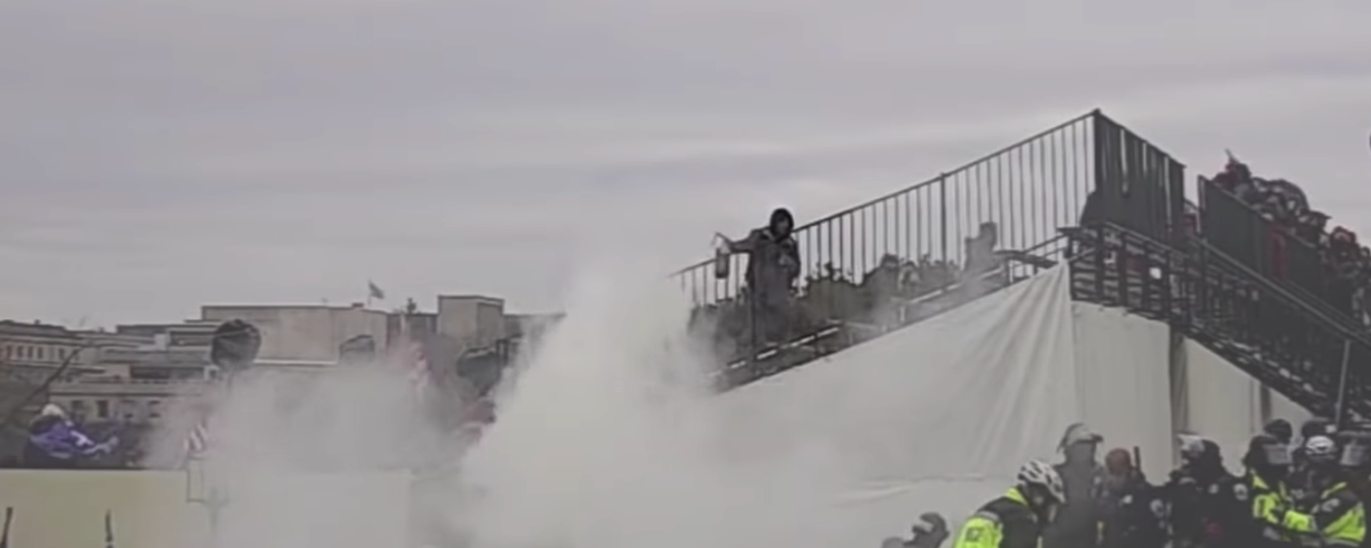 Screenshot captures an unidentified individual who participated in the January 6, 2021, riot at the US Capitol. The individual is wanted by federal authorities fo assaulting law enforcement officials. - Sputnik International, 1920, 20.08.2021