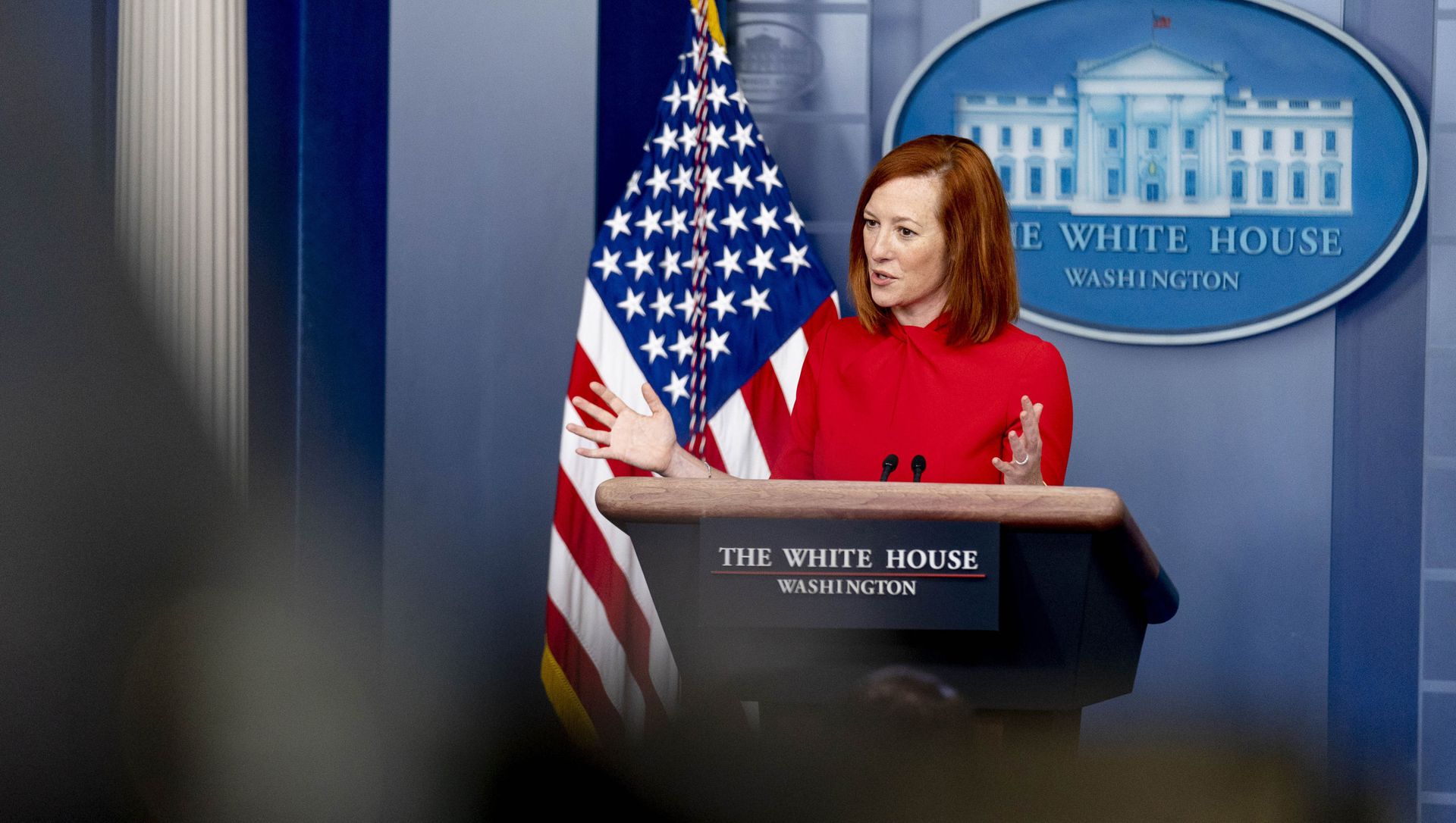 White House Press Secretary Jen Psaki speaks during a press briefing at the White House, Thursday, 18 March 2021, in Washington, DC White House Press Secretary Jen Psaki speaks during a press briefing at the White House, Thursday, 18 March 2021, in Washington, DC - Sputnik International, 1920, 21.03.2021