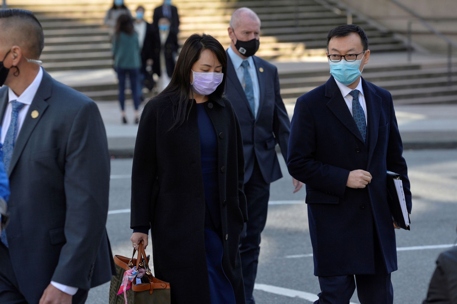 Huawei Technologies Chief Financial Officer Meng Wanzhou leaves court on a lunch break in Vancouver, British Columbia, Canada March 15, 2021. - Sputnik International, 1920, 07.09.2021
