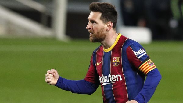 Soccer Football - La Liga Santander - FC Barcelona v SD Huesca - Camp Nou, Barcelona, Spain - March 15, 2021 Barcelona's Lionel Messi celebrates scoring their fourth goal  - Sputnik International