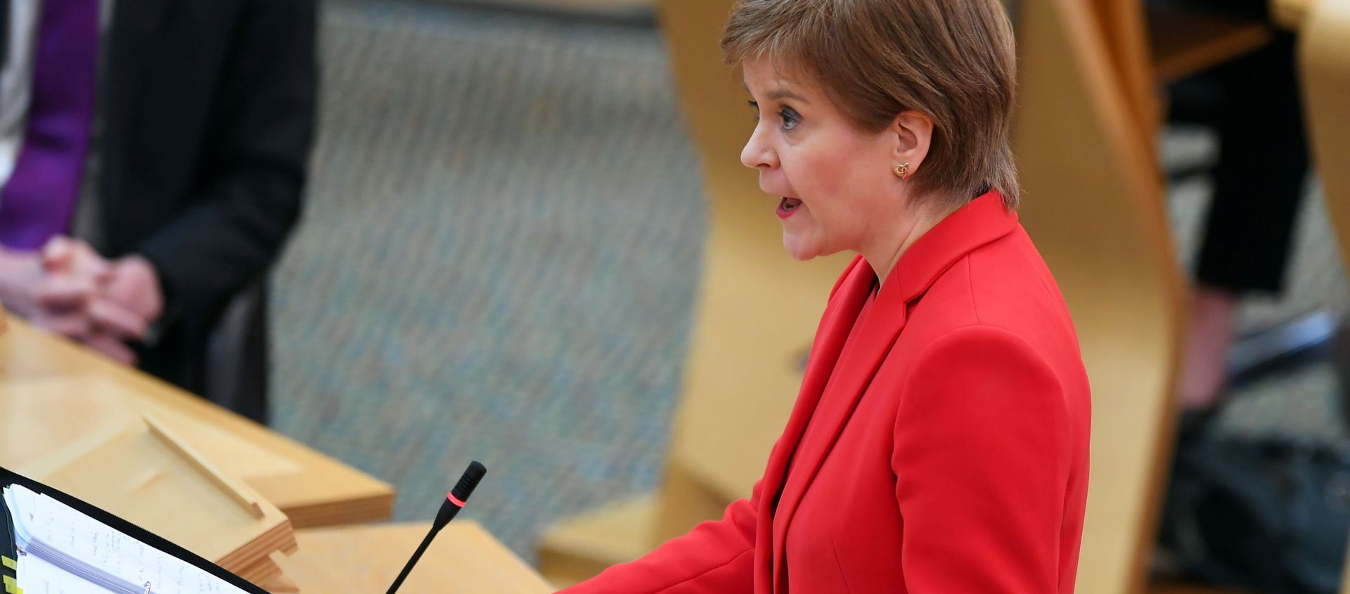 Scotland's First Minister Nicola Sturgeon attends First Minister's Questions at the Scottish Parliament in Edinburgh, Scotland, Britain March 18, 2021 Scotland's First Minister Nicola Sturgeon attends First Minister's Questions at the Scottish Parliament in Edinburgh, Scotland, Britain March 18, 2021 - Sputnik International, 1920, 23.03.2021