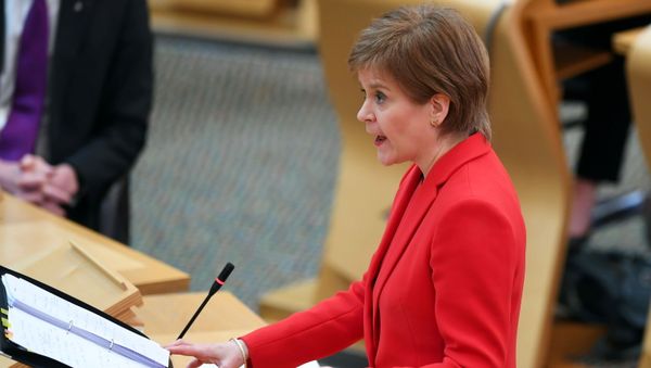 Scotland's First Minister Nicola Sturgeon attends First Minister's Questions at the Scottish Parliament in Edinburgh, Scotland, Britain March 18, 2021 - Sputnik International