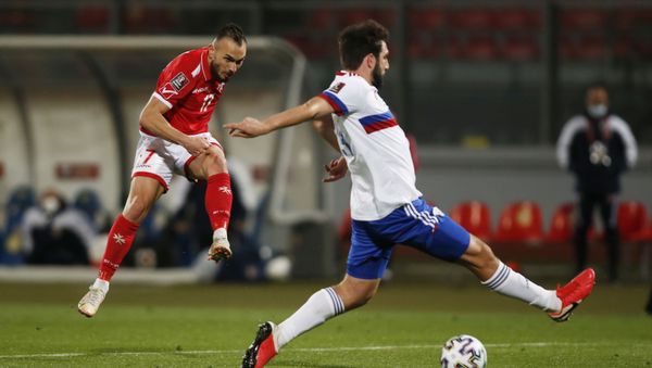 Soccer Football - World Cup Qualifiers Europe - Group H - Malta v Russia - Ta' Qali National Stadium, Attard, Malta - March 24, 2021  Malta's Teddy Teuma - Sputnik International