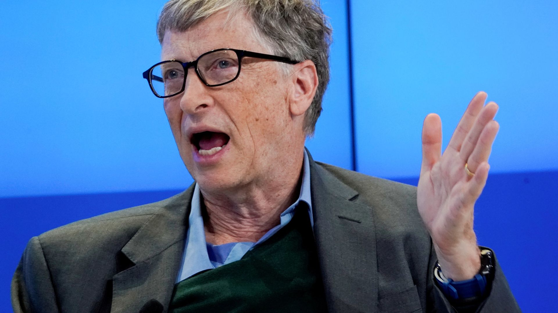 Bill Gates, Co-Chair of Bill & Melinda Gates Foundation, gestures as he speaks during the World Economic Forum (WEF) annual meeting in Davos, Switzerland January 25, 2018 Bill Gates, Co-Chair of Bill & Melinda Gates Foundation, gestures as he speaks during the World Economic Forum (WEF) annual meeting in Davos, Switzerland January 25, 2018 - Sputnik International, 1920, 17.05.2021