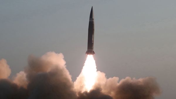 A newly developed new-type tactical guided projectile, which KCNA reports is launched on March 25, 2021, is pictured in this photo released March 26, 2021 by North Korea's Korean Central News Agency (KCNA) in Pyongyang, North Korea. - Sputnik International
