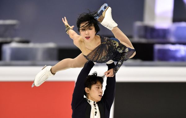 Wenjing Sui and Cong Han of China during the Pairs Short Programme. Wenjing Sui and Cong Han of China during the Pairs Short Programme. - Sputnik International