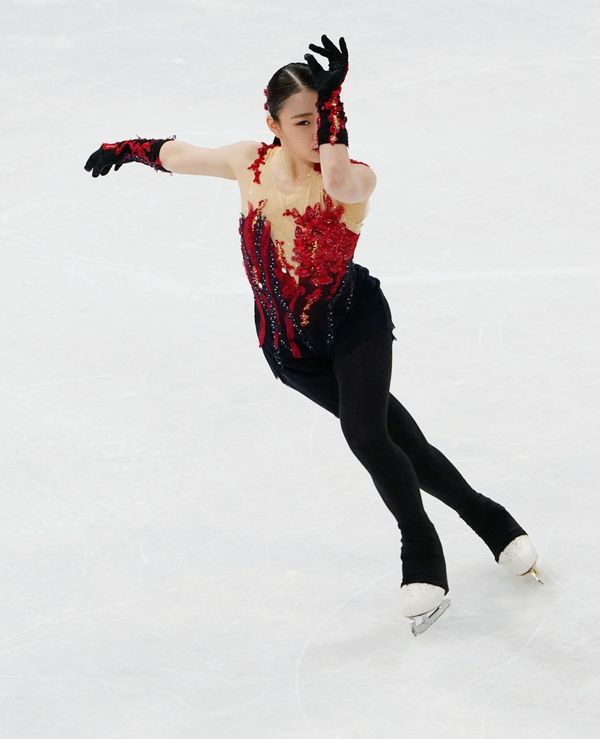 Rika Kihira of Japan performs competing in the women single's short programme. Rika Kihira of Japan performs competing in the women single's short programme. - Sputnik International